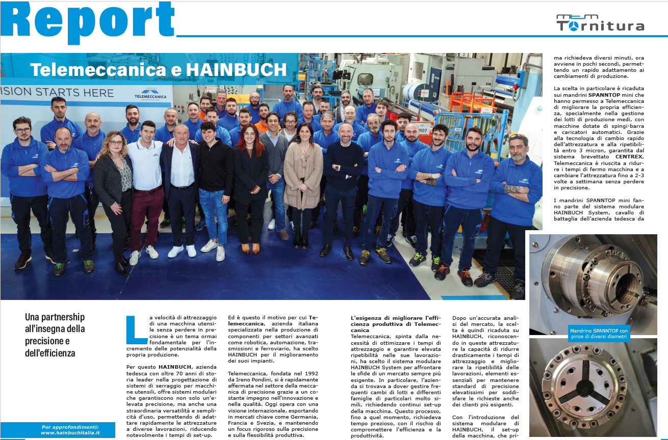 Storia di successo: Telemeccanica sceglie HAINBUCH System