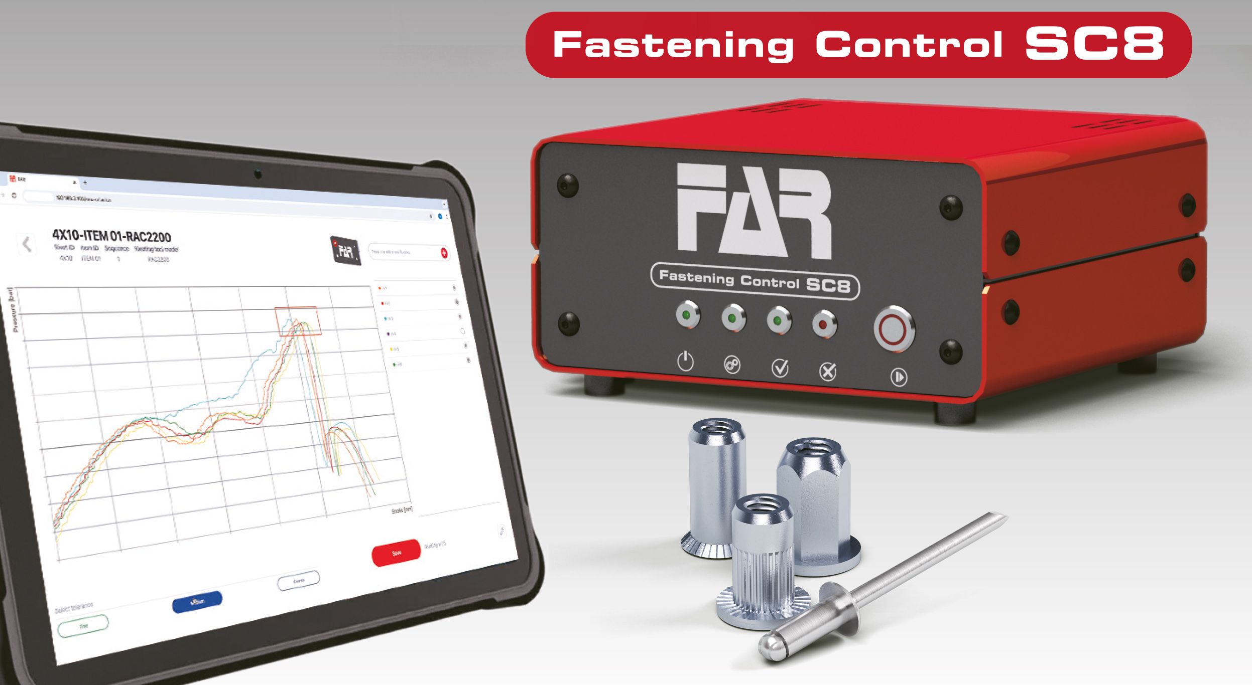 FASTENING CONTROL SC8 - Sistema monitoraggio del processo  di rivettatura