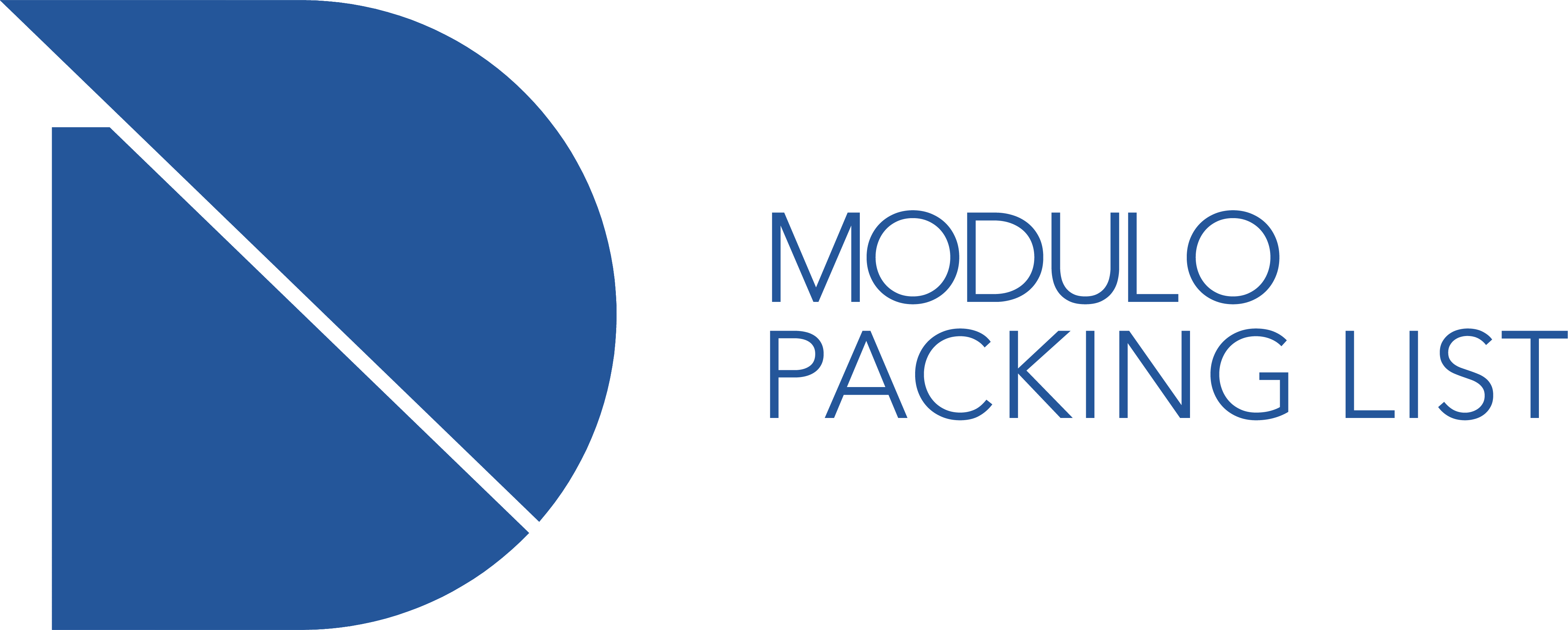 Modulo Packing List